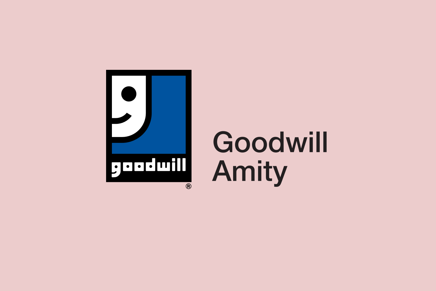 Goodwill Amity logo on red background